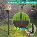 Bird House Pole,74 Inch Heavy Duty Bird Feeder Pole Mount Kit for Outdoors, 5-Prong Base, Splicing Adjustable Feeding Stand Station for Birds Watching,Weather Station (Birds House Not Included)
