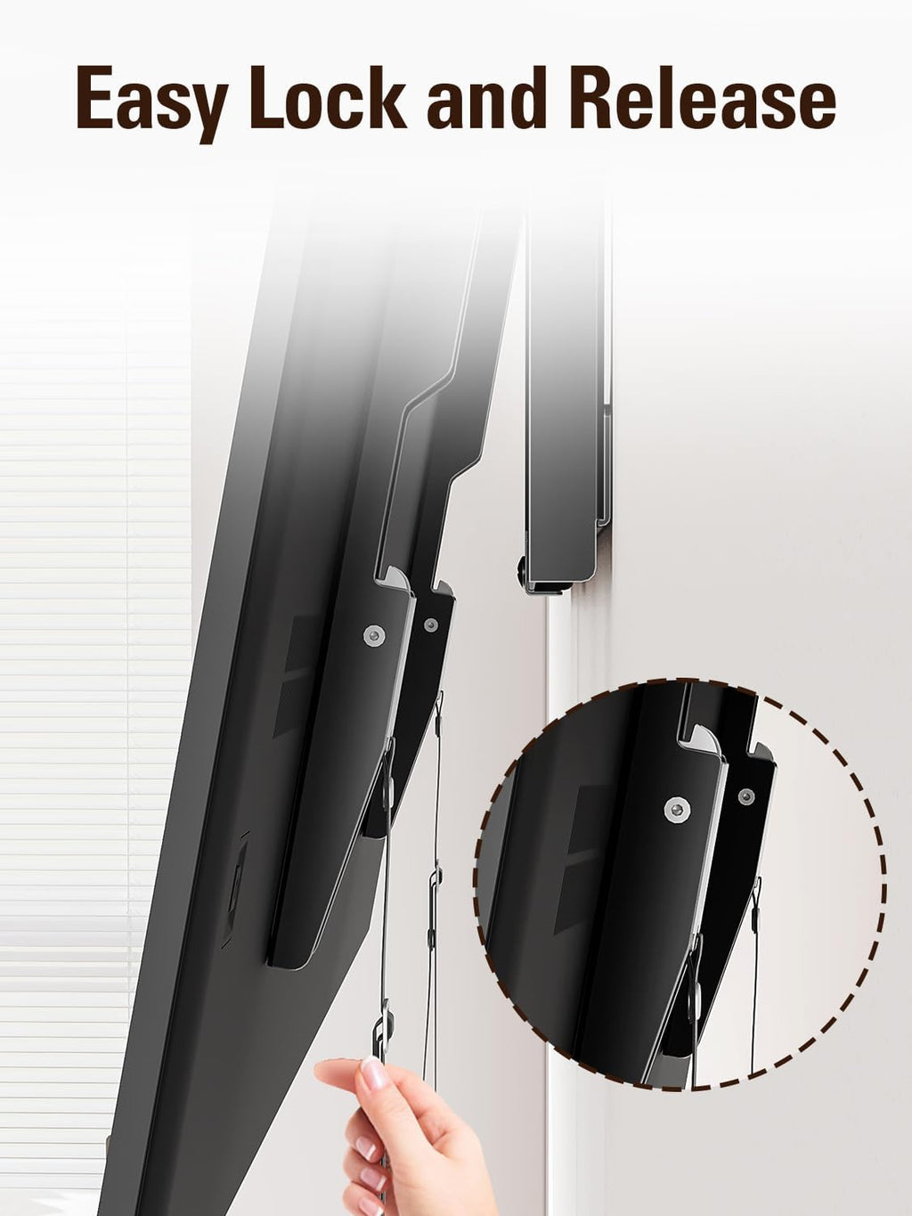 Mounting Dream TV Mount Fixed for Most 42-84 Inch Flat Screen TVs, TV Wall Mount Bracket up to VESA 600 x 400mm and 132 lbs - Fits 16"/18"/24" Studs - Low Profile and Space Saving MD2163-K