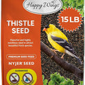 Happy Wings Nyjer Thistle Seeds for Wild Birds 15 lbs No Grow Premium Bird Seed Attracts Finches, Goldfinches, Ideal for Year-Round Feeding High in Protein and Energy.