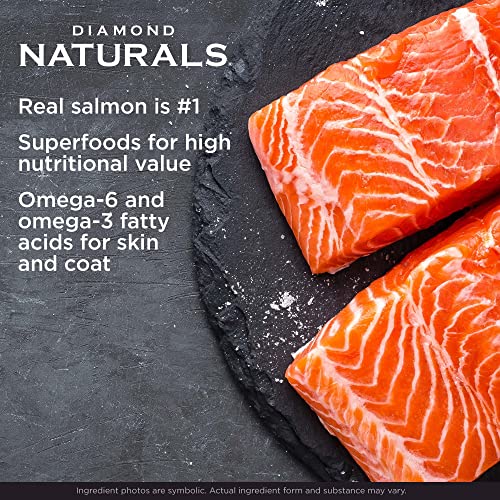 Diamond Naturals Skin & Coat Real Salmon and Potato Recipe Dry Dog Food with Quality Protein, Omega Fatty Acids, Probiotics and Essential Nutrients to Promote Healthy Skin and Coat 30lb