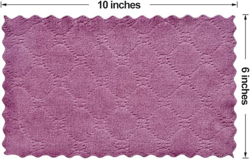 12PCS Double-Sided Microfiber Kitchen Towels, Reusable Cleaning Cloths 10x6 - Cart Shape
