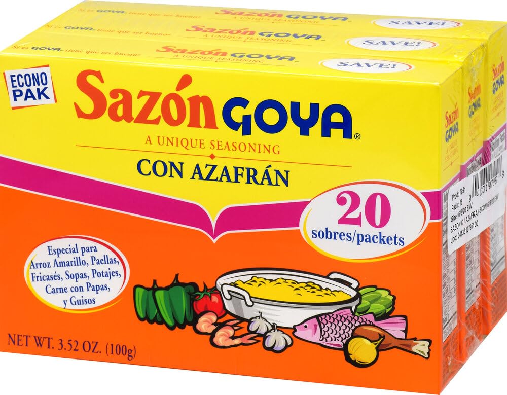Goya Sazón Seasoning With Azafran 3.52 Ounce (Pack of 3)