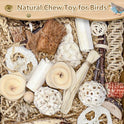 Natural Bird Toy Foraging Parrot Shredding Toys Box Conure Chewing Toys for Cockatiel Lovebird Parakeet Budgie Small-Medium Birds (Nature Color)
