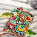 Foraging Toys for Parakeets Cockatiel Conures Lovebirds - Seagrass Wall with Various Bird Toys