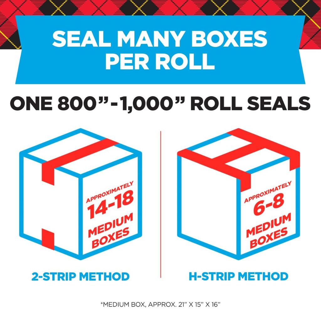 Scotch Heavy Duty Shipping Packaging Tape, 1.88" x 27.7 yd, Great for Packing, Shipping & Moving, Clear, 1 Dispensered Roll (142L)