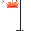 FEED GARDEN 76'' Bird Feeder Pole, Heavy Duty Shepherds Hooks for Outdoor with 7-Prong Base, Adjustable Shepherds Hook for Hummingbird Feeder, Lanterns, Plants, Wedding Decor (1 Pack)
