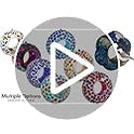 Sunnydaze 6-Inch Glass Mosaic Hanging Bird Feeder for Outdoors - Fly-Through Glass Bird Feeder for Cardinals, Jays, Finches and More - Confetti Mosaic