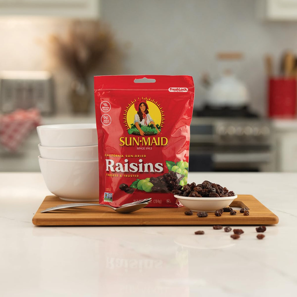 Sun-Maid California Sun-Dried Raisins - (2 Pack) 32 oz Resealable Bag - Dried Fruit Snack for Lunches, Snacks, and Natural Sweeteners