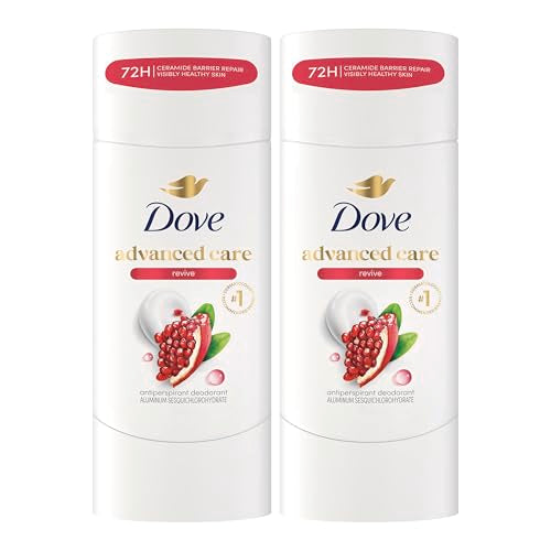 Dove Advanced Care Antiperspirant Deodorant for Women Twin Pack Revive 72 hour sweat and odor protection 2.6 oz (Packaging May Vary)