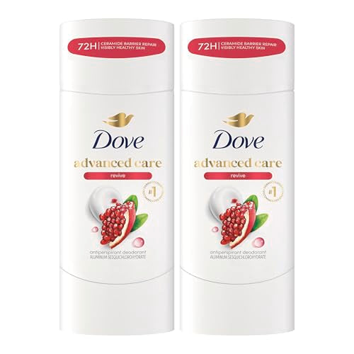 Dove Advanced Care Antiperspirant Deodorant for Women Twin Pack Revive 72 hour sweat and odor protection 2.6 oz (Packaging May Vary)