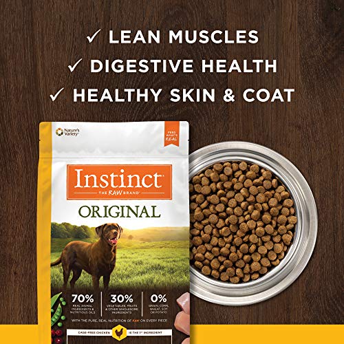 Instinct Original Dry Dog Food, Raw Coated Kibble, High Protein, Grain Free Recipe- Chicken, 22.5 lb. Bag
