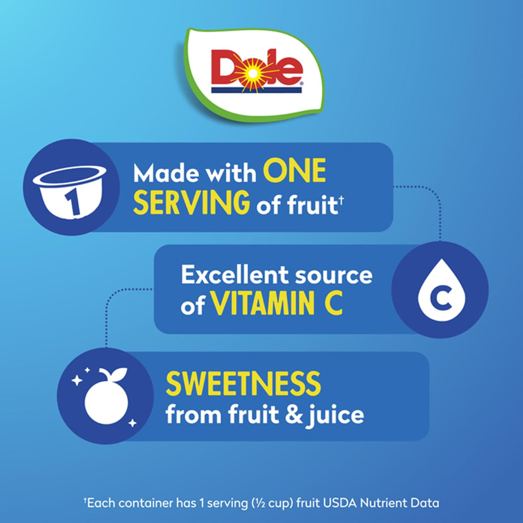 Dole Fruit Bowls Mandarin Oranges in 100% Juice Snacks, 4oz 36 Total Cups, Gluten & Dairy Free, Bulk Lunch Snacks for Kids & Adults