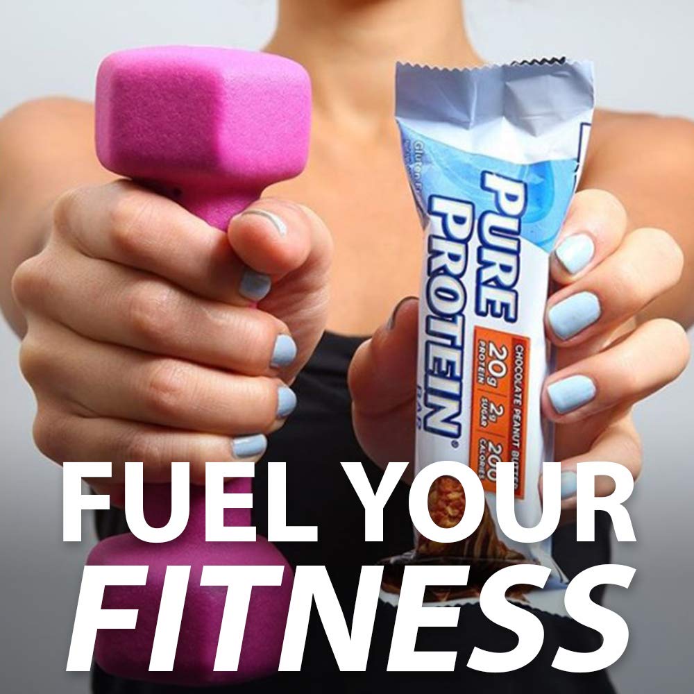 Pure Protein Bars, High Protein, Nutritious Snacks to Support Energy, Low Sugar, Gluten Free, Variety Pack, 1.76oz, 18 Pack
