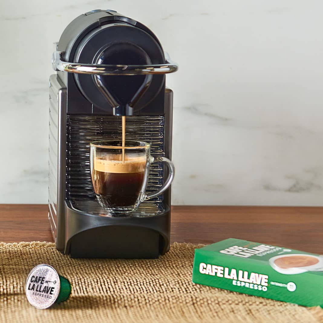 Cafe La Llave Latin Style Espresso Pods, Dark Roast, Compatible with Nespresso Original Line, 40 Count Aluminum Capsules