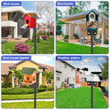 80 Inch Adjustable Bird Feeder Pole,Bird House Pole Suitable for Feeders & Birdhouse,Weather Station,Heavy-Duty Rustproof Design,Enhance Outdoor Decor & Birdwatching Experience