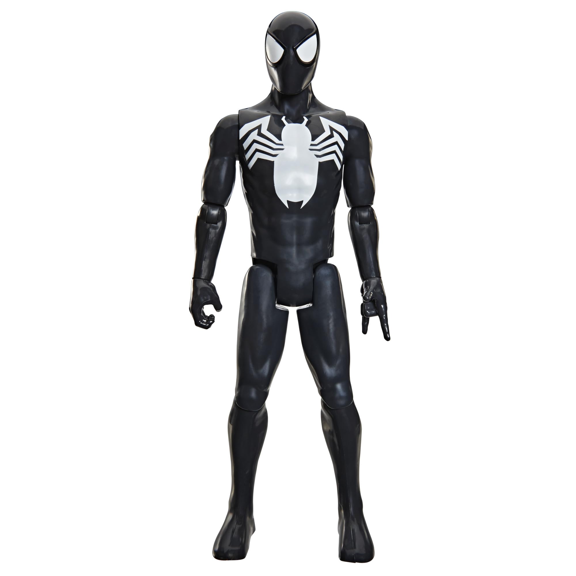 SPIDER-MAN Marvel Titan Series Black Suit Action Figure, 12-Inch-Scale (30 cm) Super Hero Toys for Kids Ages 4+