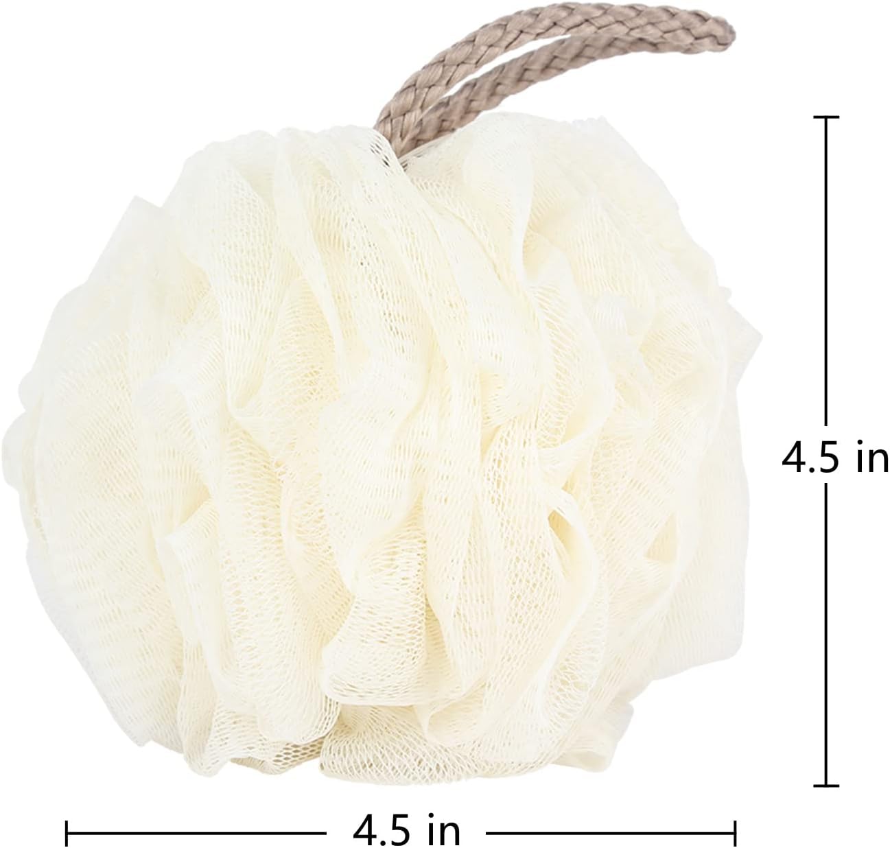 Fu Store Loofah Sponge Shower Loofahs 50g Bath Sponges Mesh Balls 4 Colors for Body Scrubber Exfoliator Wash Back Scrubber Bathroom Men Women - 4 Pack Scrubbers Cleaning Bathing Accessories
