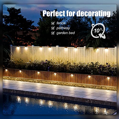 SOLPEX Solar Deck Lights Outdoor 16 Pack,Step Light Waterproof,Warm White | Led Solar lights for Outdoor Stairs,Step,Fence,Yard,Patio and Pathway