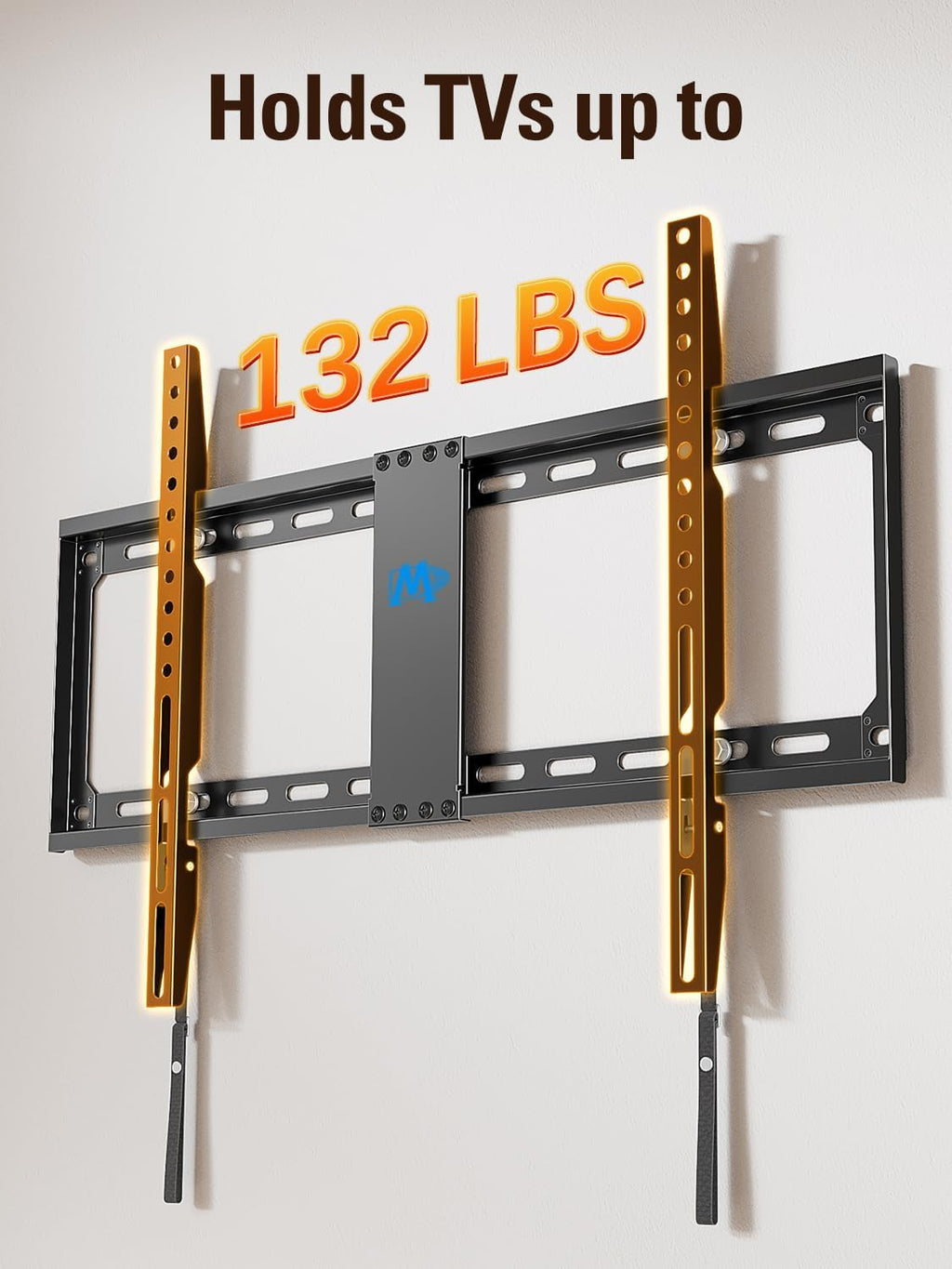 Mounting Dream TV Mount Fixed for Most 42-84 Inch Flat Screen TVs, TV Wall Mount Bracket up to VESA 600 x 400mm and 132 lbs - Fits 16"/18"/24" Studs - Low Profile and Space Saving MD2163-K