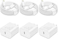 i Phone Charger Fast Charging-20W USB-C Block with 6 Ft Cord [MFi Certified] Compatible with i Phone 14/13/12/11/X Series, i Pad & More [3 Pack]