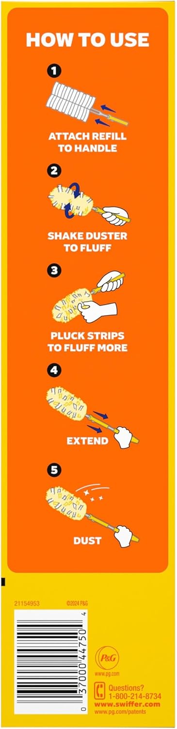 Swiffer Duster Heavy Duty 3 ft Extendable Handle Starter Kit with 3 Refills