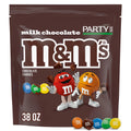 M&M'S Milk Chocolate Candy, Party Size, 2.4 lb Resealable Bag for Parties, Baking & Sharing