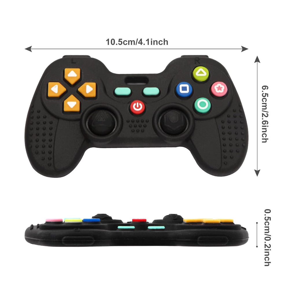 Hooku 2 Pack Silicone Teething Toys for Babies 0-6 Months, Teethers for Babies 6-12 Months, Remote Teether for Baby, Sensory Toys for Babies, Baby Chew Toys KLW8808