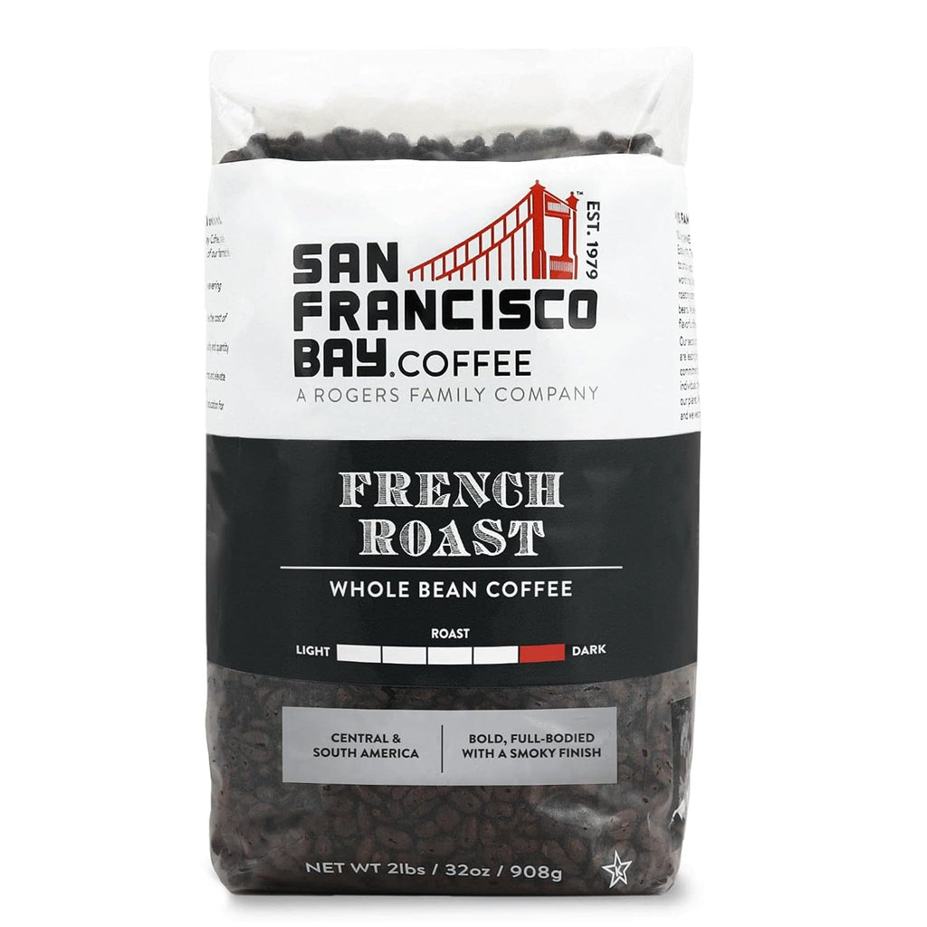 San Francisco Bay Coffee - Decaf Medium-Dark Roast Whole Bean Coffee - Decaf Gourmet Blend (2 lb bag) - Swiss Water Processed