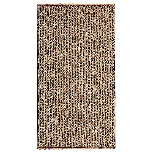 SmartyKat Super Scratcher+ Double Wide with Catnip Infusion Technology Corrugate Cat Scratch Pad, Reversible