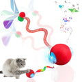 Interactive Cat Toys for Indoor Cats, Speedy Tail Cat Ball | 300mAh High-Capacity Battery, Controllable Chirping, Smart Electric Motion, Interactive Auto-Moving Fun to Ease Cat Boredom