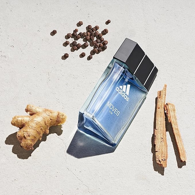 Adidas Moves Him Body Fragrance 2.5 fl oz (Pack of 1) , Notes of Green Apple, Cedarwood, Musk, Men's Fragrance, Long Lasting, Sporty Fragrance, Travel Size