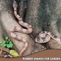 Upitry Rubber Snakes Fake Snake Rattlesnake - Realistic Keep Birds Away - Prank Life Size Toy That Look Real - Garden Plastic Scare Birds - Christmas Toys