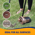 Arm & Hammer Dog Pooper Scooper Swivel Bin & Rake, Poop Scoop for Dogs, Black (2 Heavy Duty Scented Waste Bags Included)