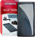 Catchmaster Rat, Snake and Mouse Traps 12Pk, Large Bulk Glue Rat Traps for Home, Adhesive Plastic Tray for Inside House, Snake, Mice, & Spider Catcher, Pest Control for House & Garage