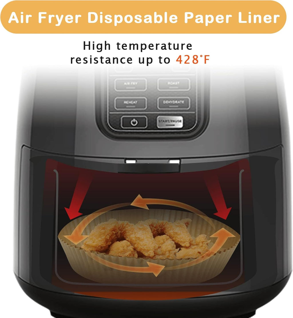 Air Fryer Liners for Ninja Air Fryer, 125 Pcs Disposable Paper Liner for most 4-8QT AirFryer