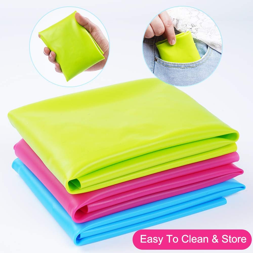 3 Pack Silicone mat Large Silicone Sheets for Crafts, Liquid, Resin Jewelry Casting Molds Mat, Silicone Placemat 15.7” x 11.8” (Blue & Rose Red & Green)