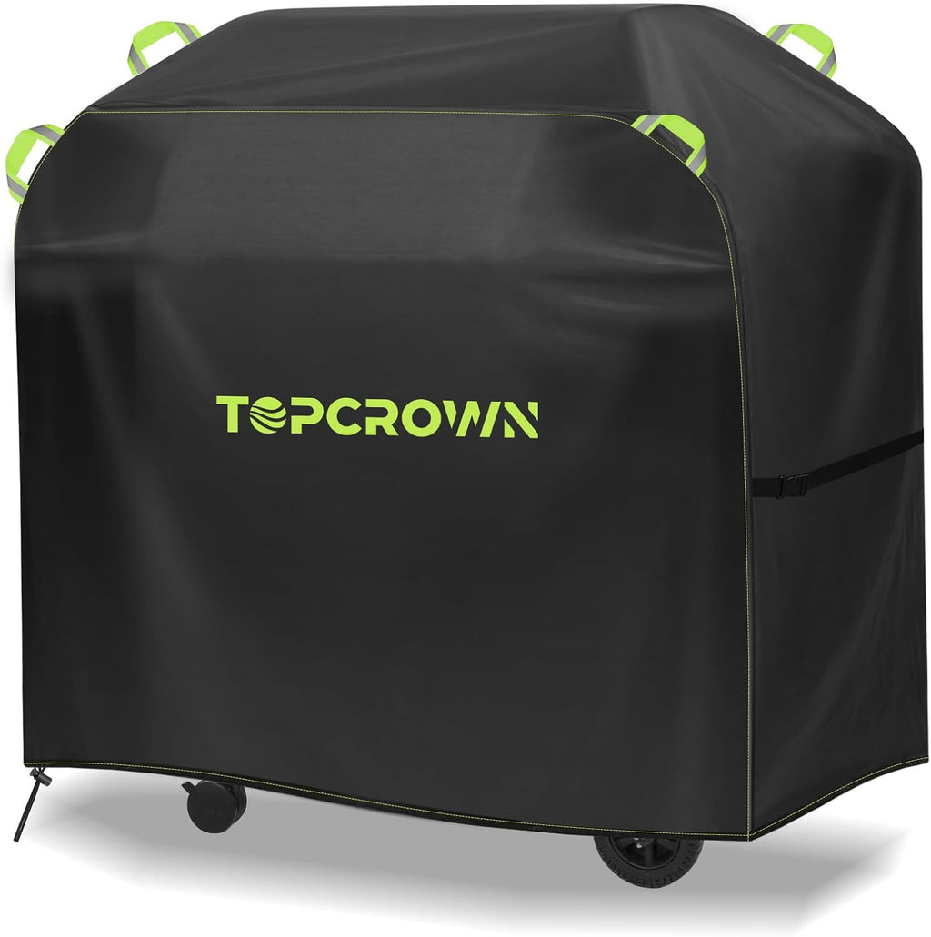 Grill Cover for Outdoor Grill, Universal Fit 45"-75" BBQ Gas Grill Waterproof Anti-UV Oxford Fabric Windproof Design with Adjustable Straps, Fits Weber/Char-Broil/Nexgrill and More (58")