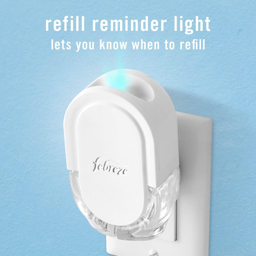 Febreze Plug In Air Freshener, Odor-Fighting Scented Oil Refill, Air Fresheners for Home and Bathroom and Kitchen, Long Lasting for Strong Odors, Gain Original Scent, 0.87oz Refills, 3 Count