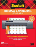 Scotch Thermal Laminating Pouches, for Use with Thermal Laminators, 8.9 x 11.4 Inches, Letter Size Sheets, 100-Pack