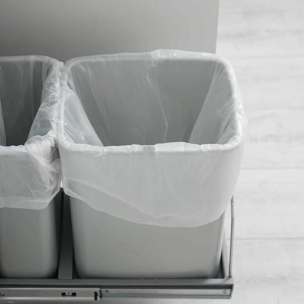 Small Trash Bags 4 Gallon - 105 Count 4 Gallon Trash Bag, Unscented Small Garbage Bags Bathroom Trash Bags, White 4 Gal Small Trash Can Liners