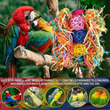 Bird Toys Rope Perch with Bell Colorful Bird Chewing Shredding Foraging Toys Parrot Swing Climbing Standing Hanging Toys Cage Accessories for Conure Cockatiel Budgies Lovebird