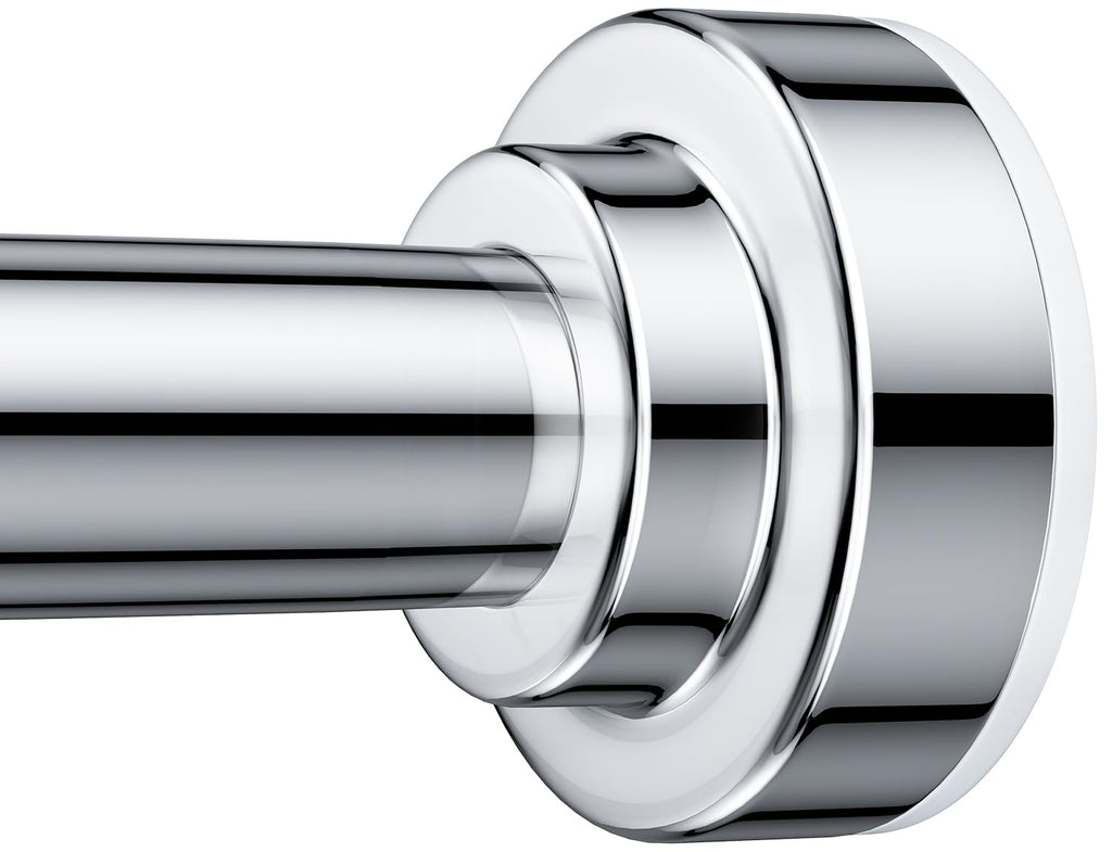 TEECK Shower Curtain Rod, 32-80 inch Adjustable Spring Tension Curtain Rod, Never Rust Anti-Slip Shower Curtain Rod for Bathroom, No Drilling, Never Collapse, Easy to Use, Silver