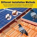 6in X 100ft Solar Panel Bird Guard,Solar Panel roof Protection net 1/2inch Mesh PVC Black Vinyl Coated Galvanized net 70 Fastener ClipsUsed for Bird,Animal Control