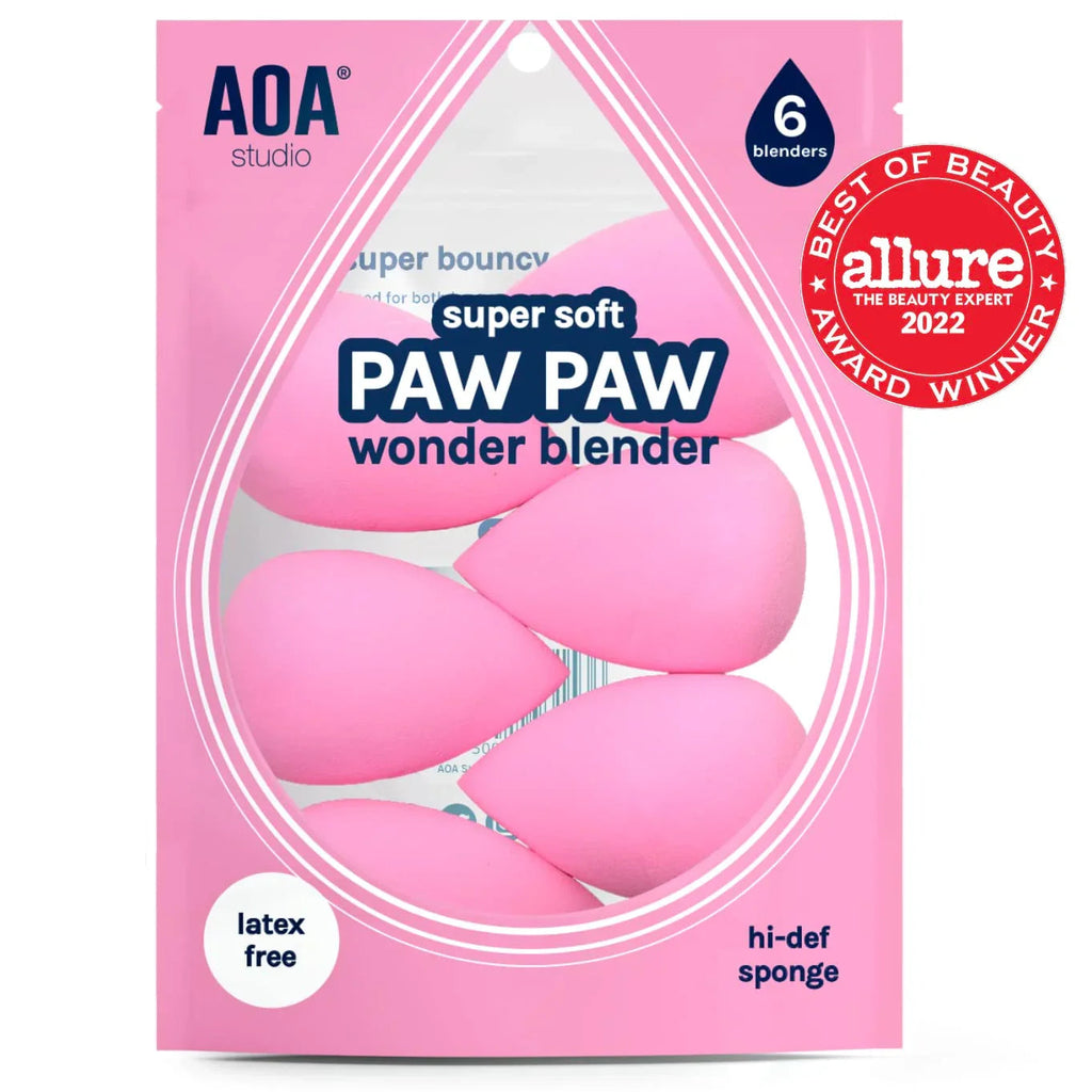 AOA Studio Latex-Free Makeup Sponge Set of 6, Super Soft for Powder, Cream & Liquid - Cart Shape