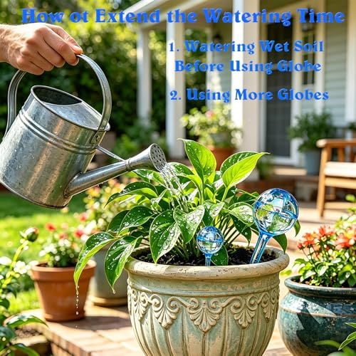 Self Watering Globes for Plant, 10pcs Auto Watering Bulb for Indoor Outdoor | Garden Potted Plant Watering Device for Vacation Plant Care, Flower Self Caring Water Conservation Device When You're Away