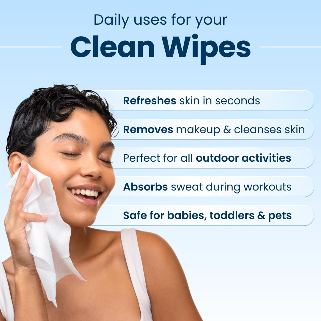 Clean Skin Club XL Face Wipes, 40% Larger, Makeup Remover, 30 Count, Fragrance-Free - Cart Shape
