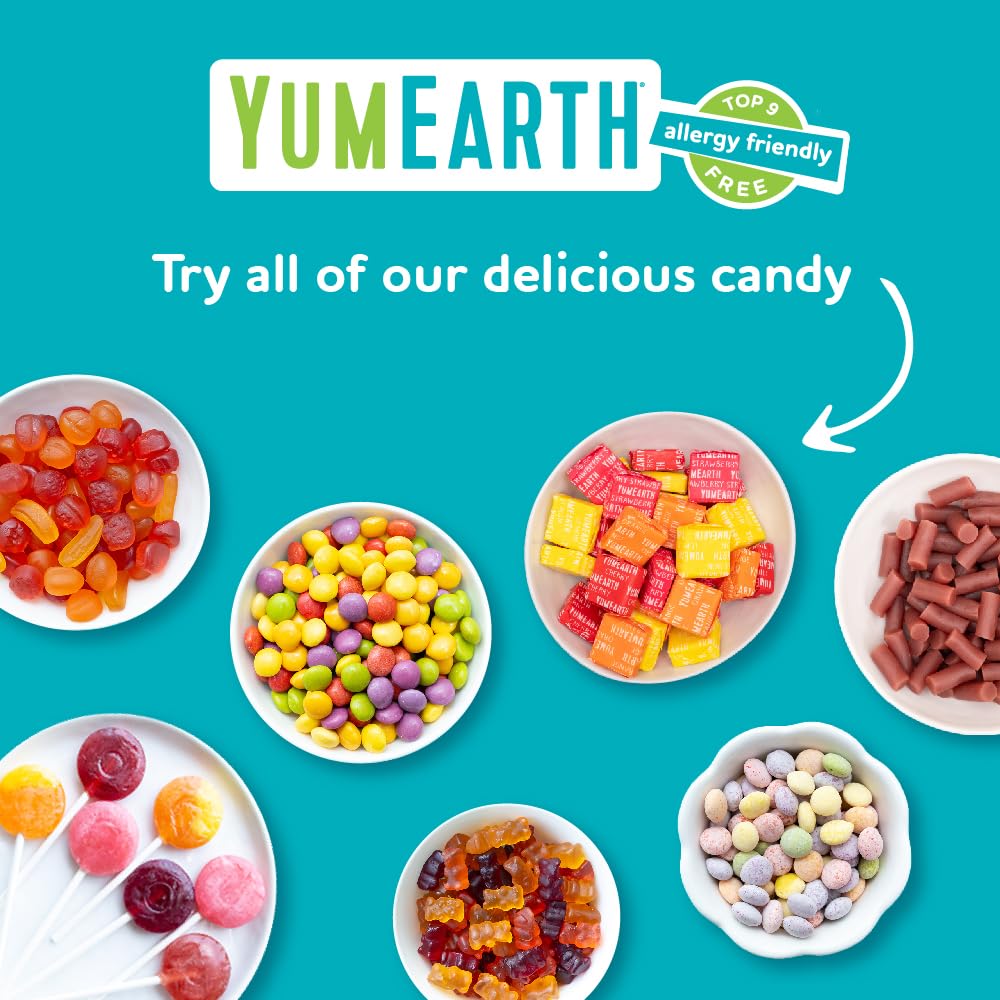 YumEarth Organic Vitamin C Pops Variety Pack, 60 Fruit Flavored Favorites Lollipops, Allergy Friendly, Gluten Free, Non-GMO, Vegan, No Artificial Dyes