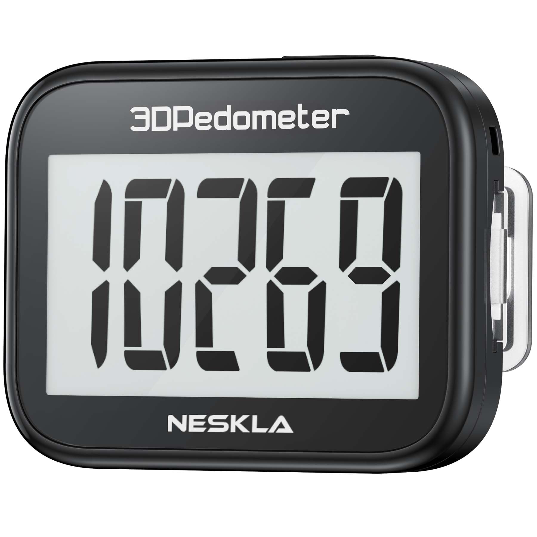 3D Pedometer for Walking, Simple Step Counter with Large Digital Display, Step Tracker with Removable Clip Lanyard, Accurately Track Steps for Men Women Kids Adults Seniors