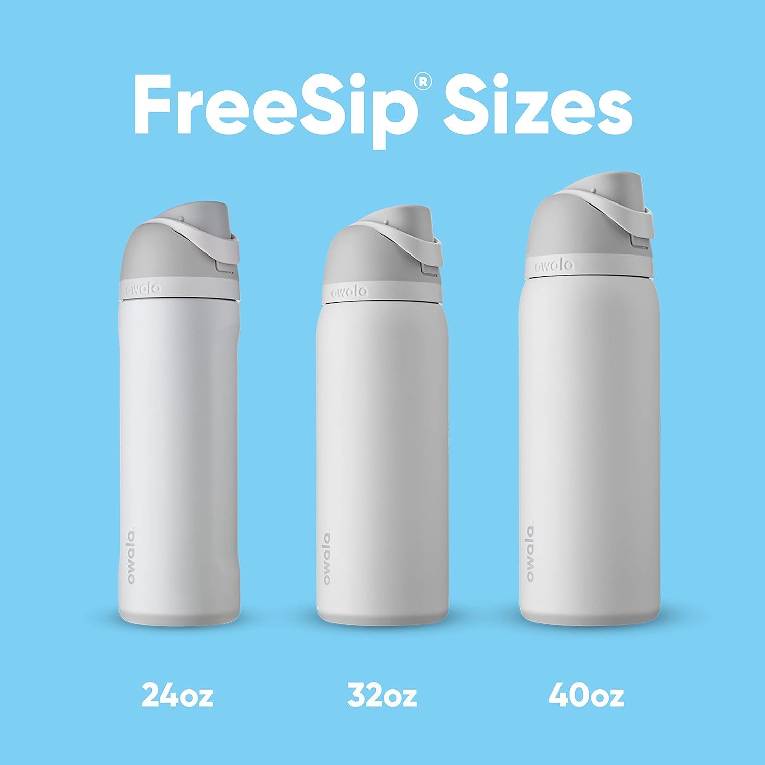 Owala FreeSip Insulated Stainless Steel Water Bottle with Straw, BPA-Free Sports Water Bottle, Great for Travel, 24 Oz, Shy Marshmallow