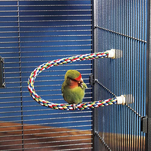 JW Pet Comfy Perch For Birds Flexible Multi-color Rope, Large - 21" Length